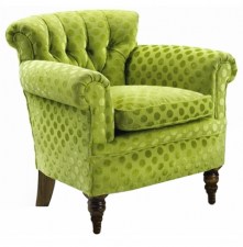 Кресло с подлокотниками зеленое